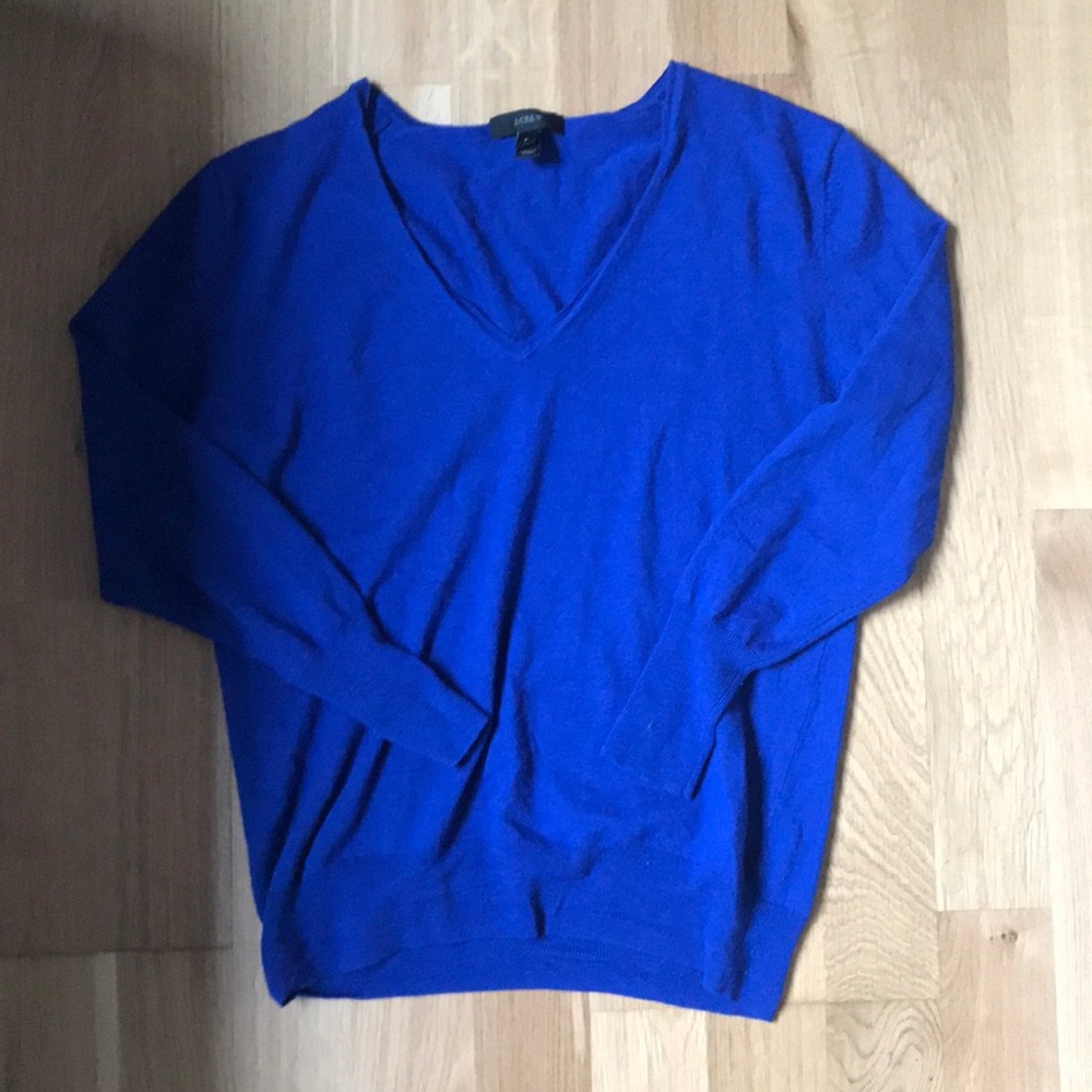 J Crew lightweight merino wool v neck sweater